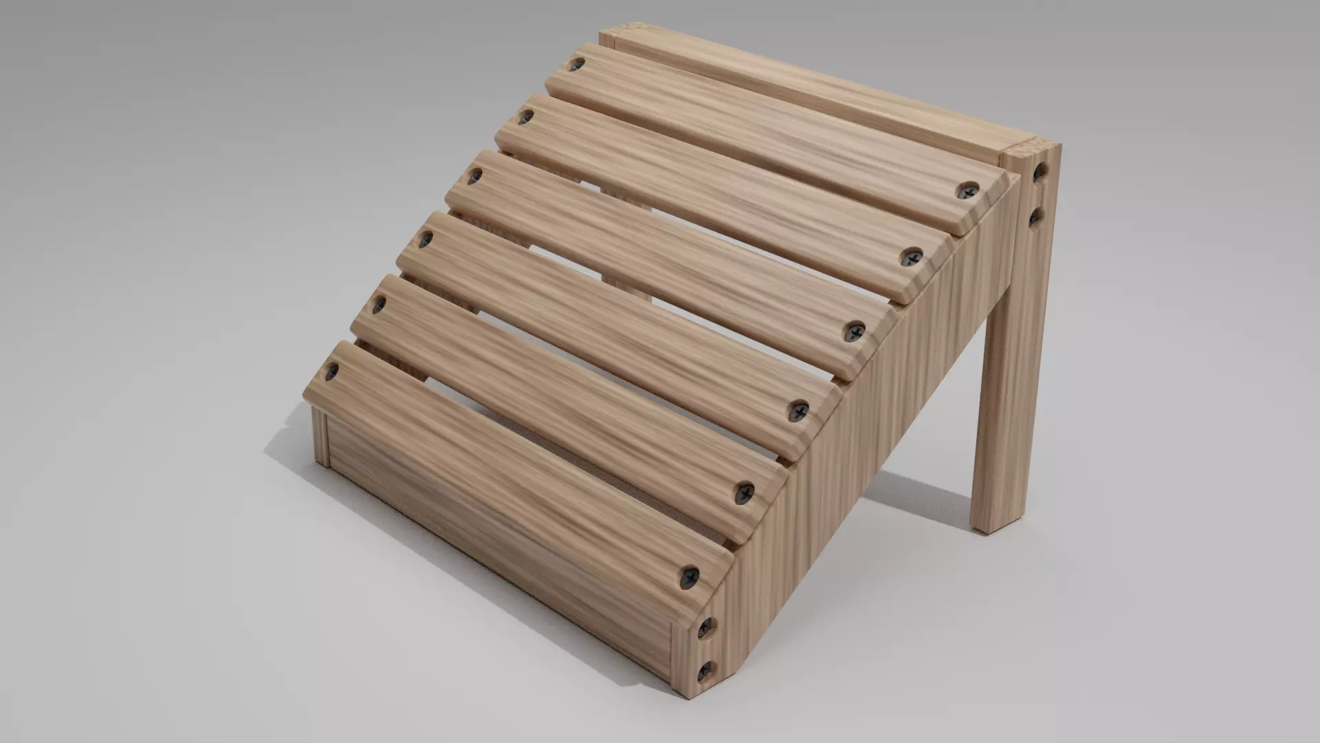 adirondack-footrest stool made of wood 3D model