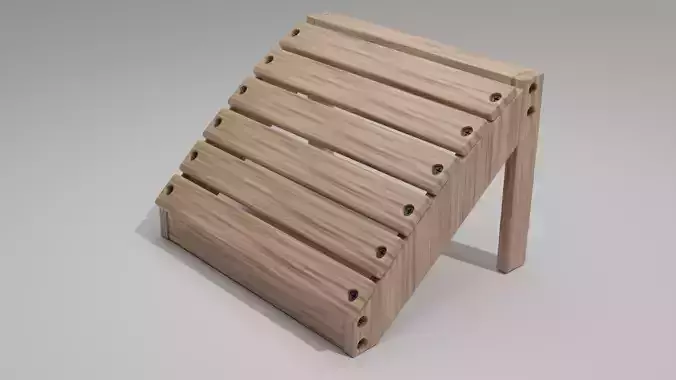 adirondack-footrest stool made of wood