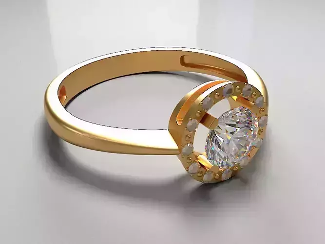 diamond-ring gold ring with diamond
