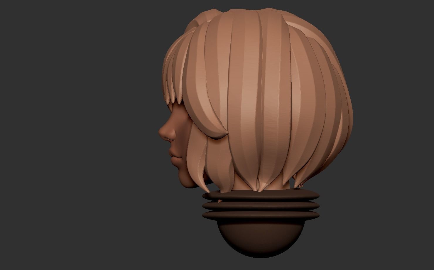 Anime set of Space nuns alternative heads 3D print model_19