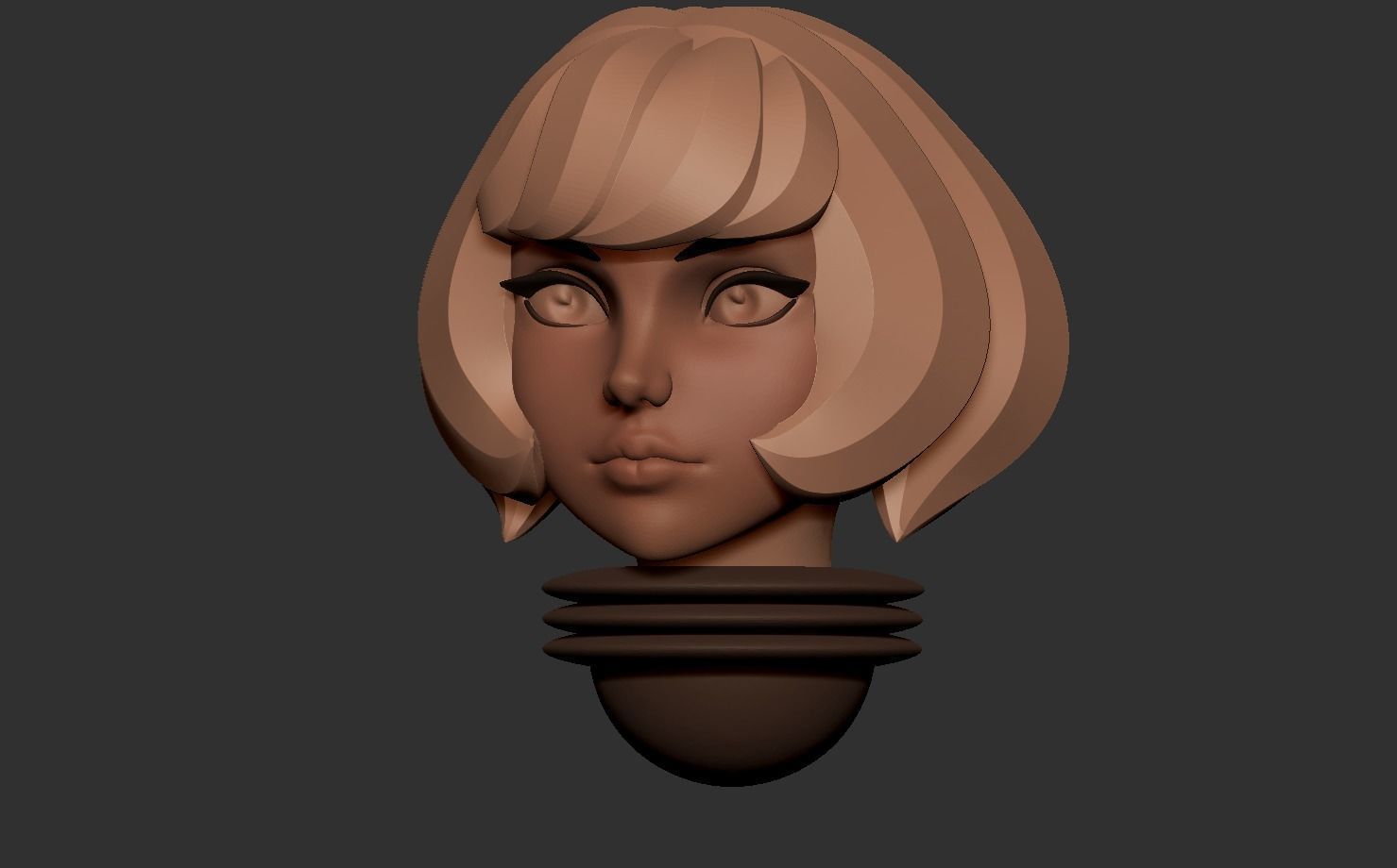 Anime set of Space nuns alternative heads 3D print model_8