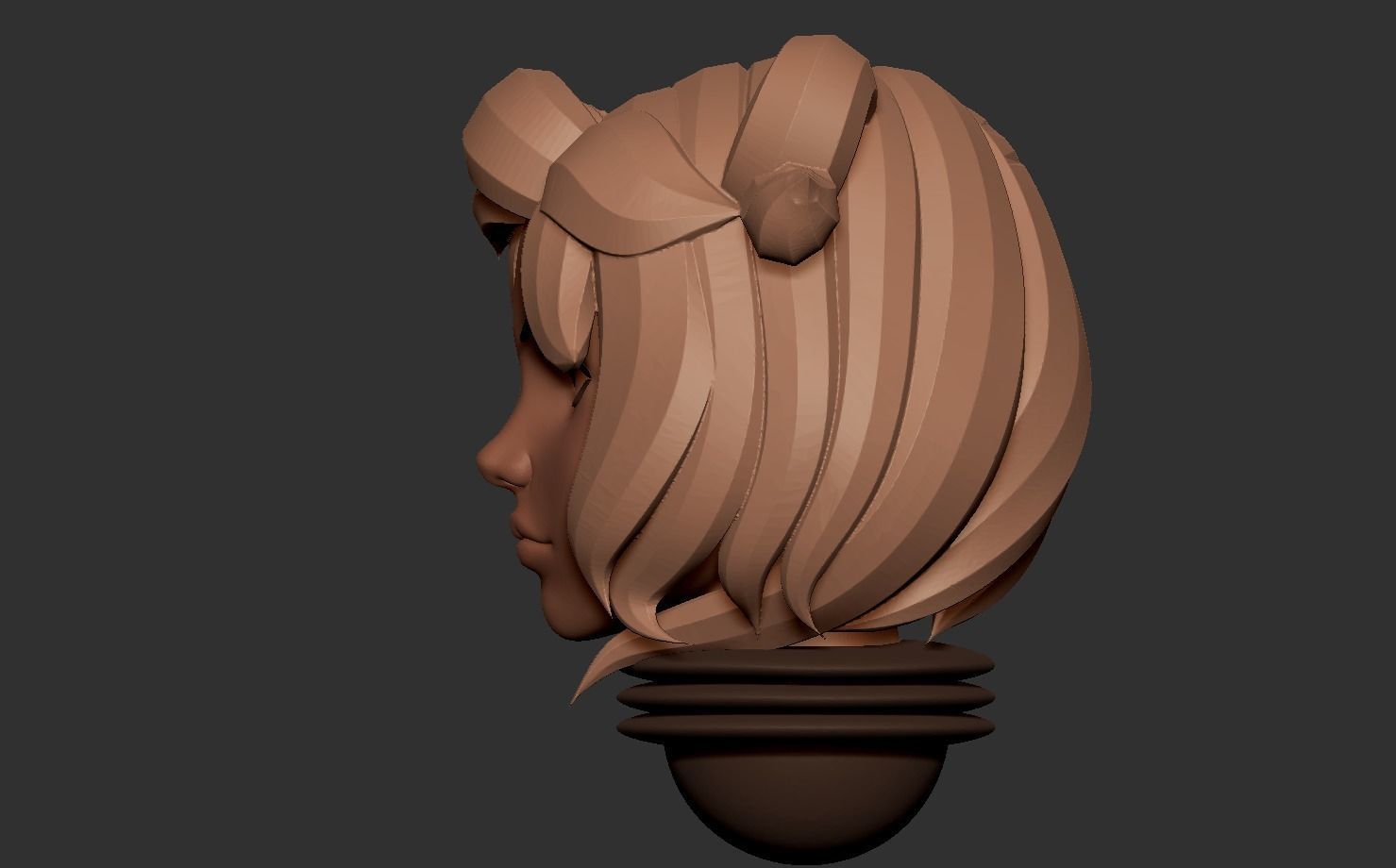 Anime set of Space nuns alternative heads 3D print model_4