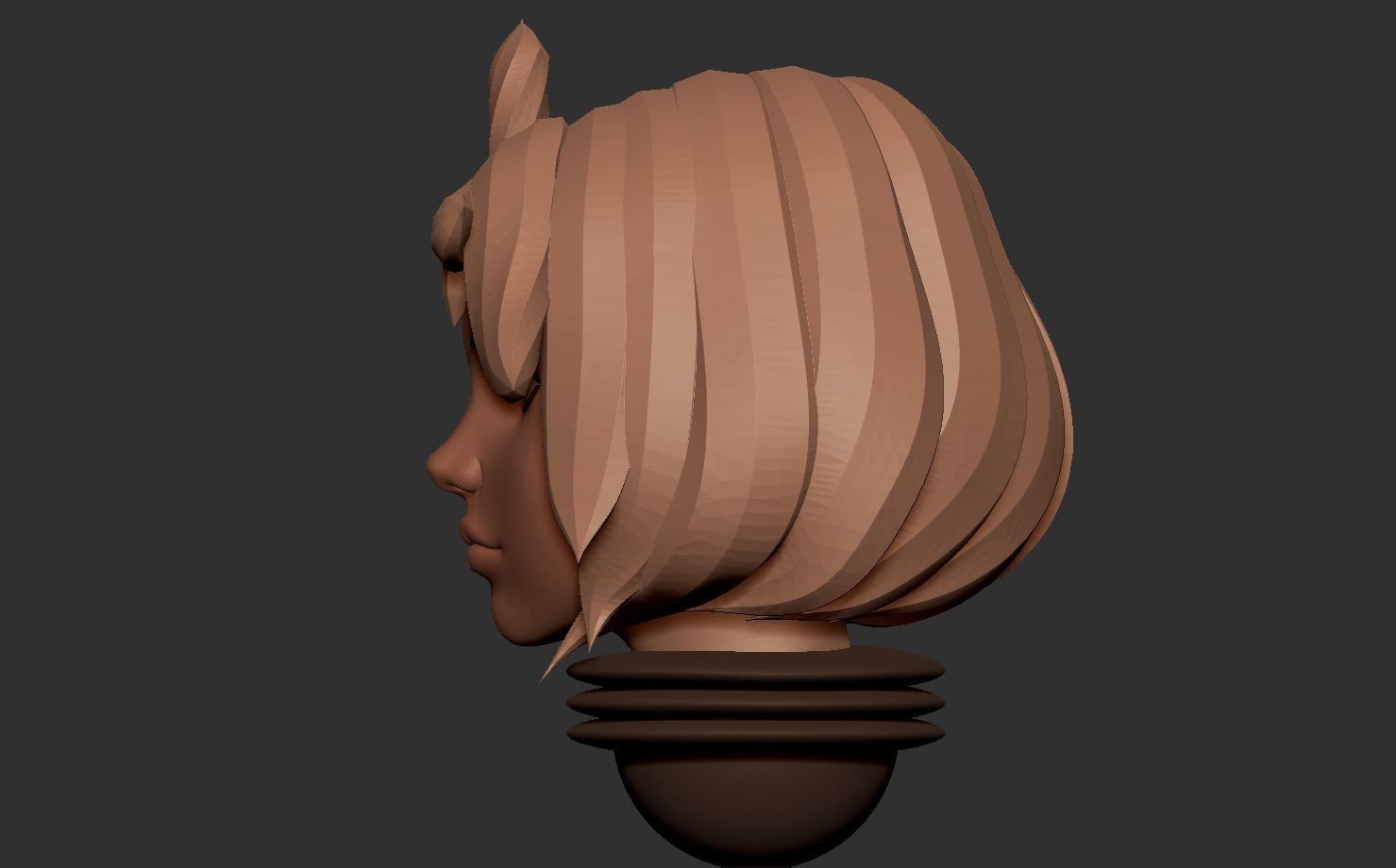 Anime set of Space nuns alternative heads 3D print model_28