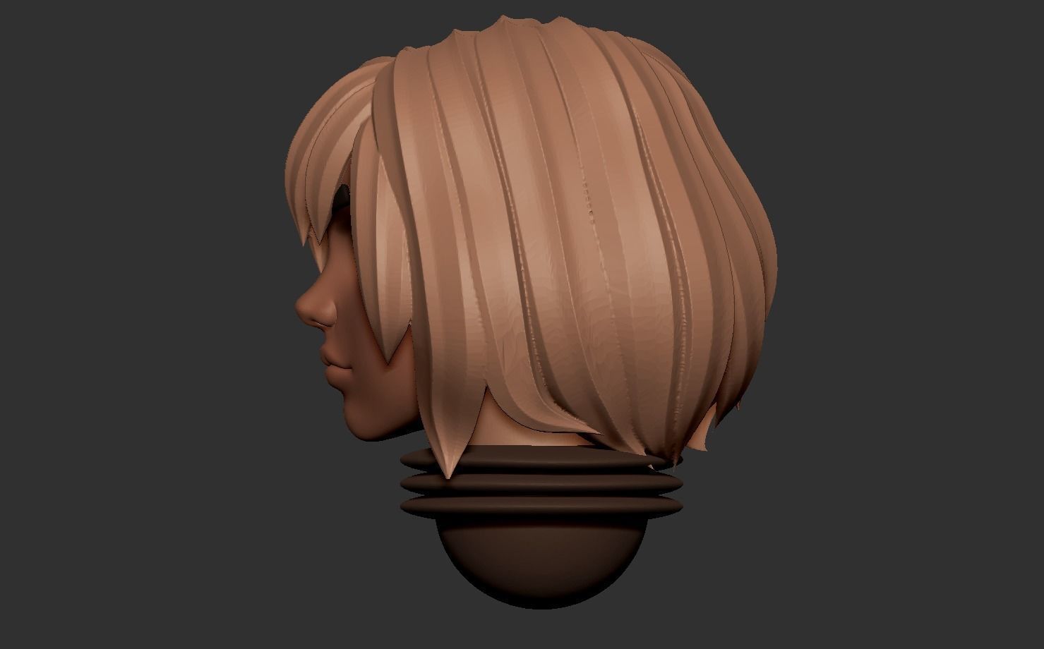 Anime set of Space nuns alternative heads 3D print model_14