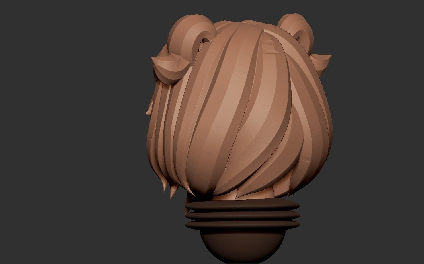 Anime set of Space nuns alternative heads 3D print model_5