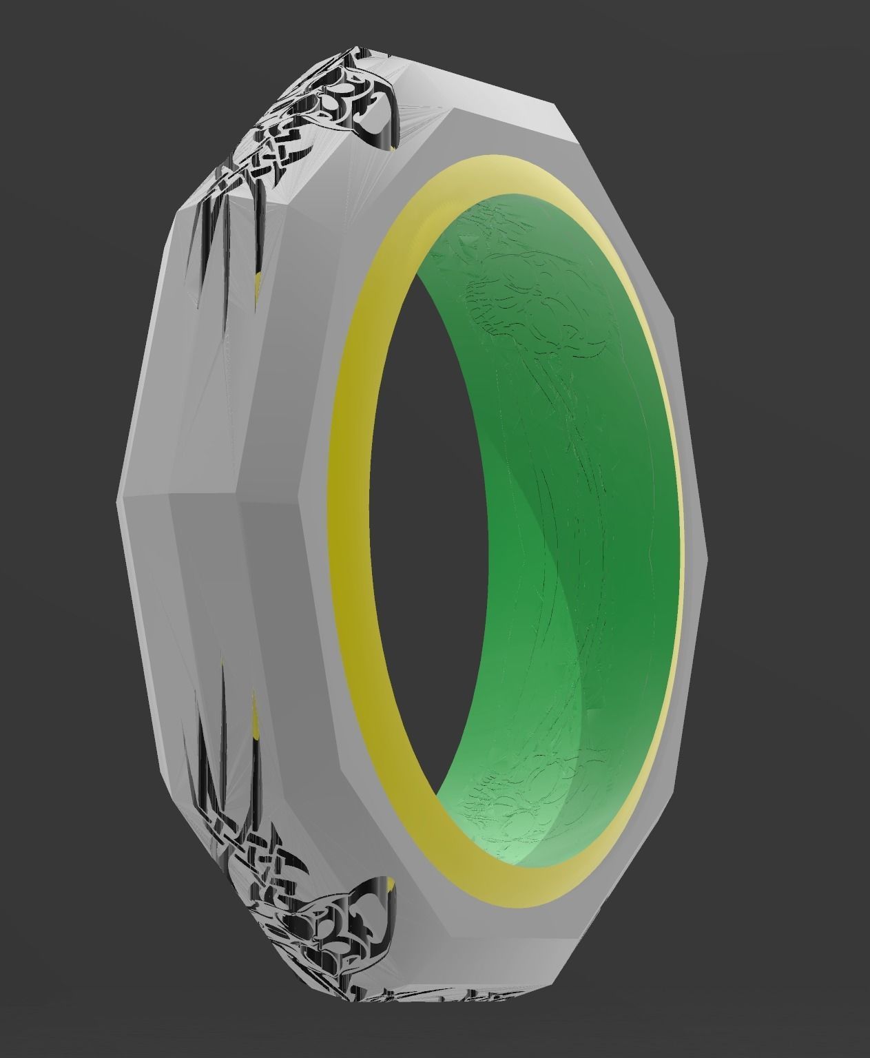 Tribal Skull Ring 3D print model_1