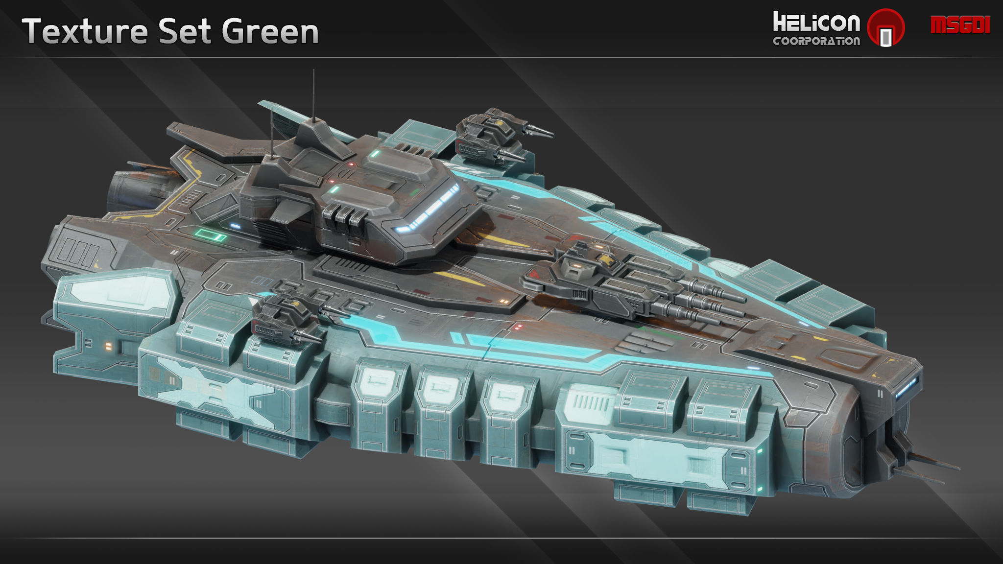 Brute Class Frigate Low-poly 3D model_10