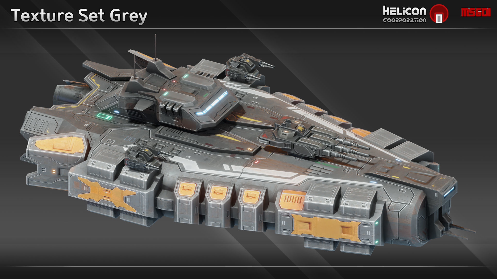 Brute Class Frigate Low-poly 3D model_11