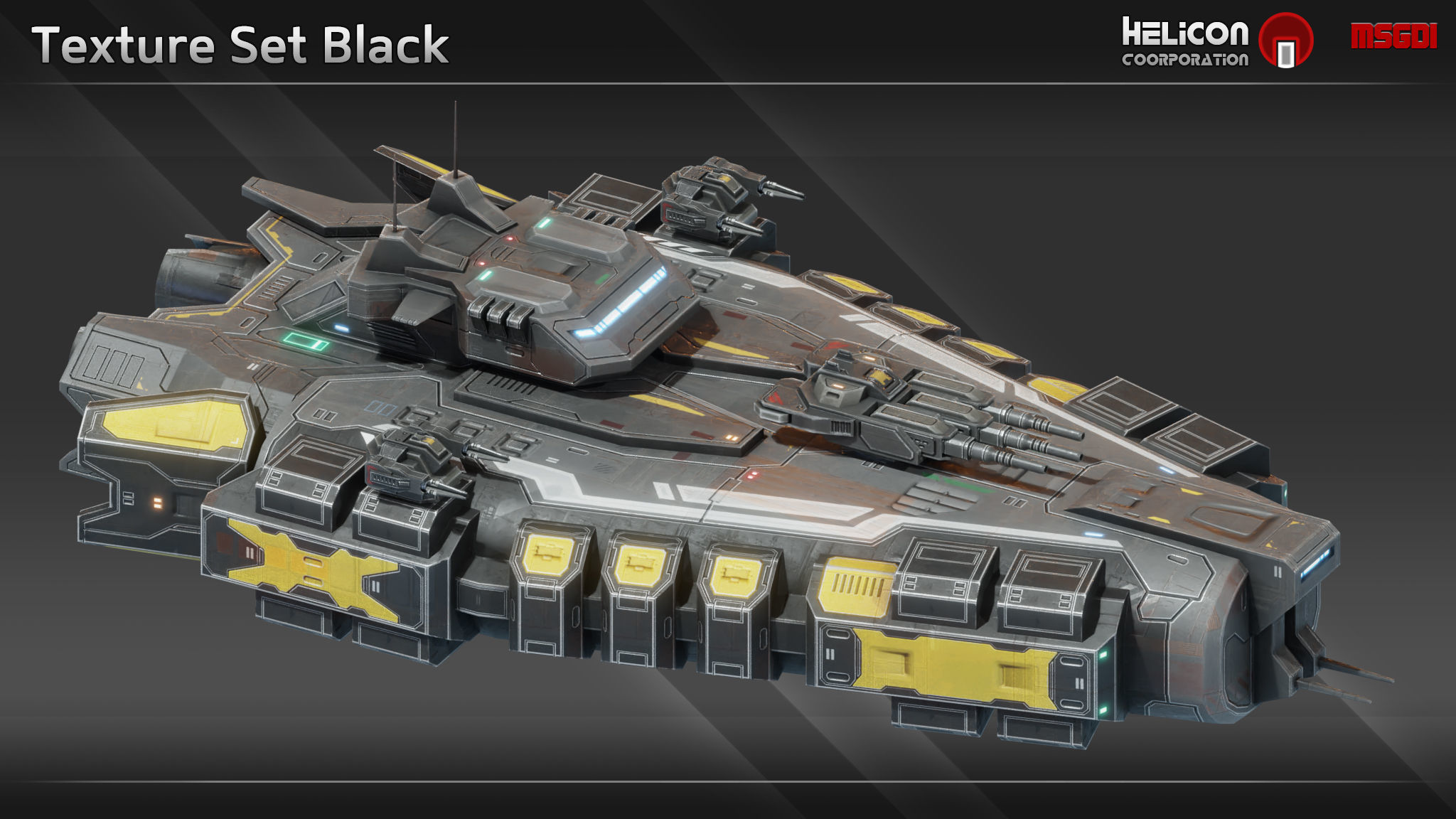 Brute Class Frigate Low-poly 3D model_8