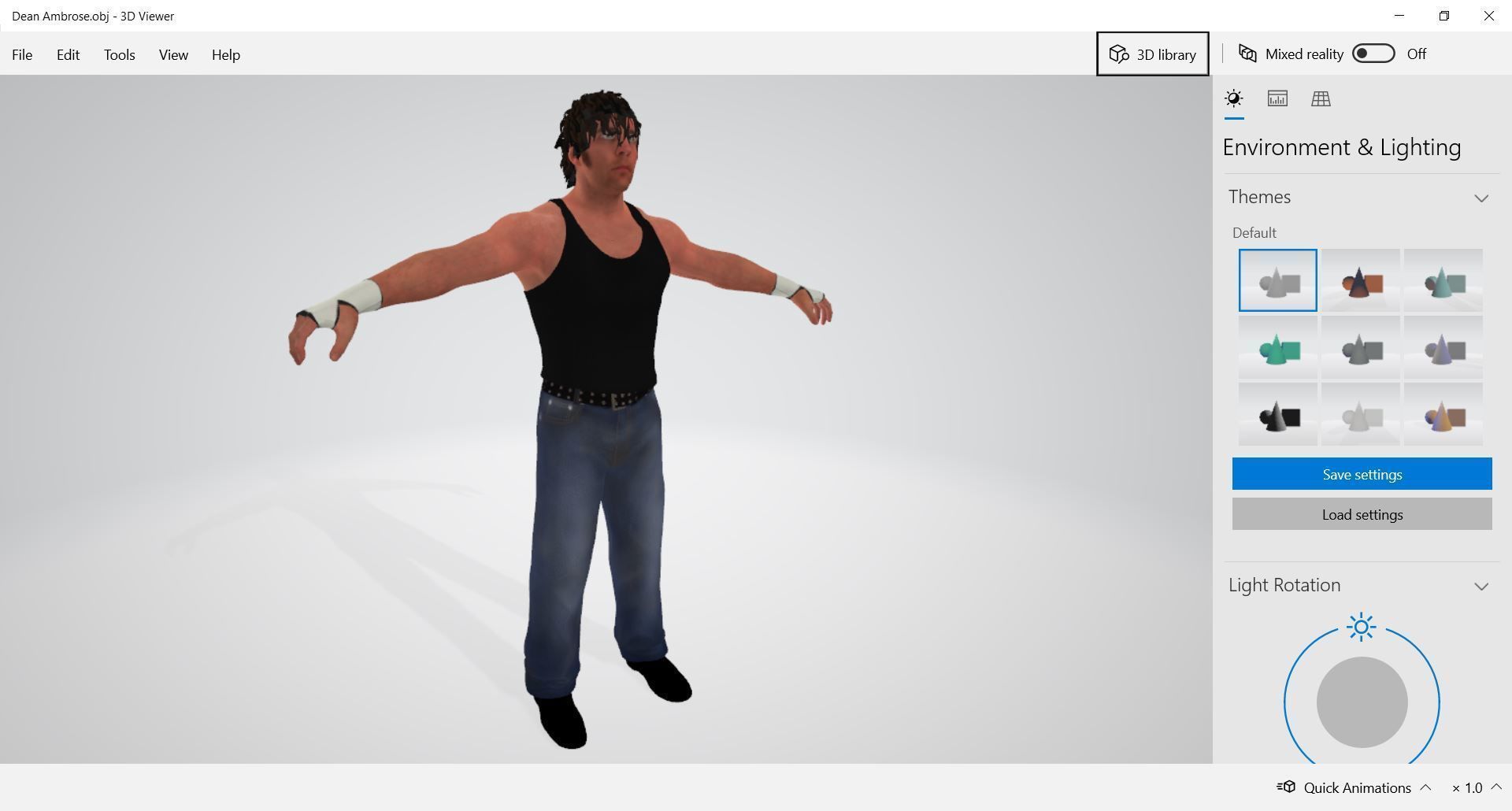 WWE - Dean Ambrose 3D model_1