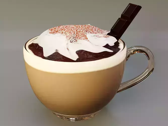 Hot Chocolate Cup With Chantilly