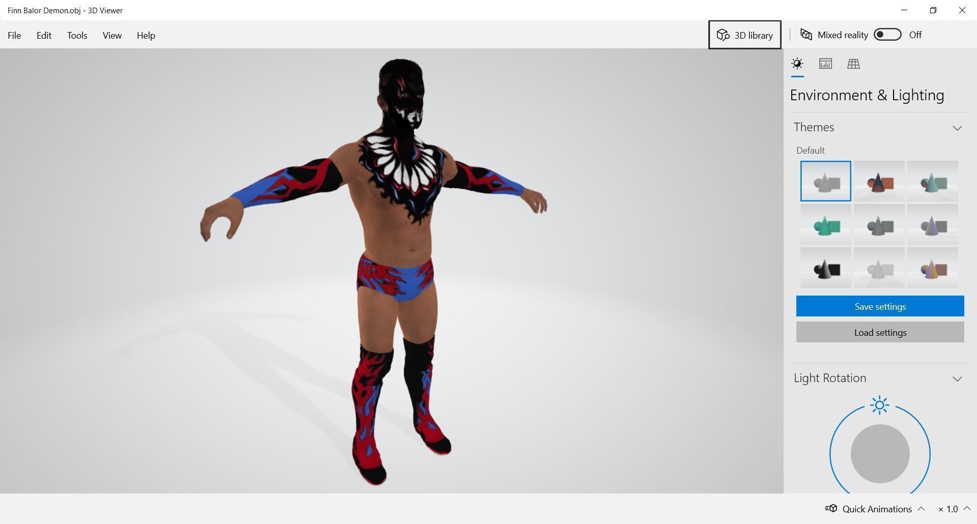WWE - Finn Balor Demon 3D model_1