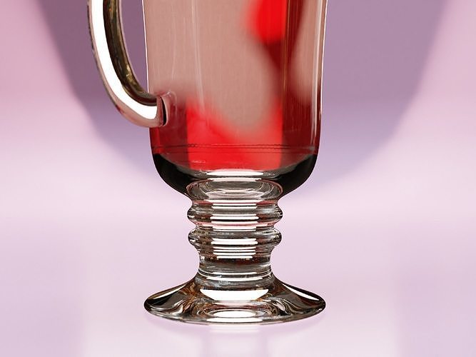 Classic Strawberry Milkshake with Chantilly and Cherry 3D model 6