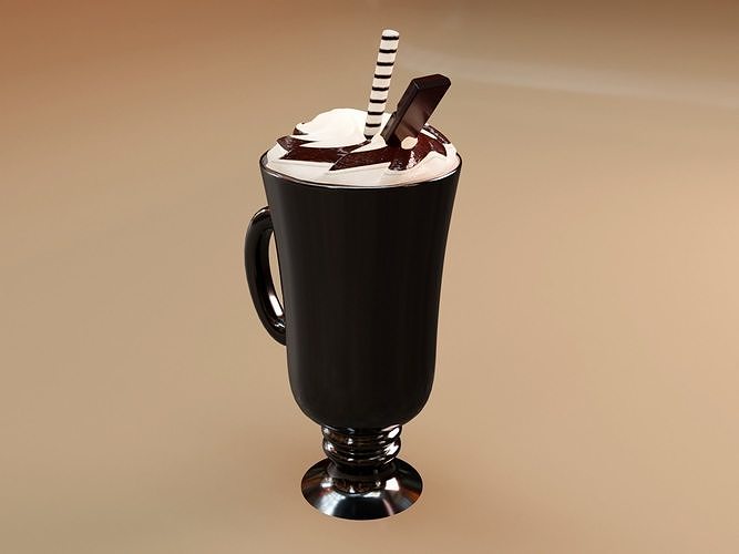 Moca Mix - Coffee Chocolate and Chantilly 3D model 7