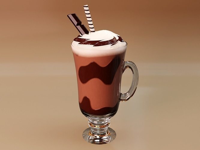 Classic Milkshake Moca Mix Coffee and Hot Chocolate Cup 3D model 3