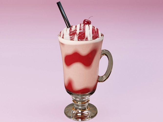 Classic Milkshake Moca Mix Coffee and Hot Chocolate Cup 3D model 6