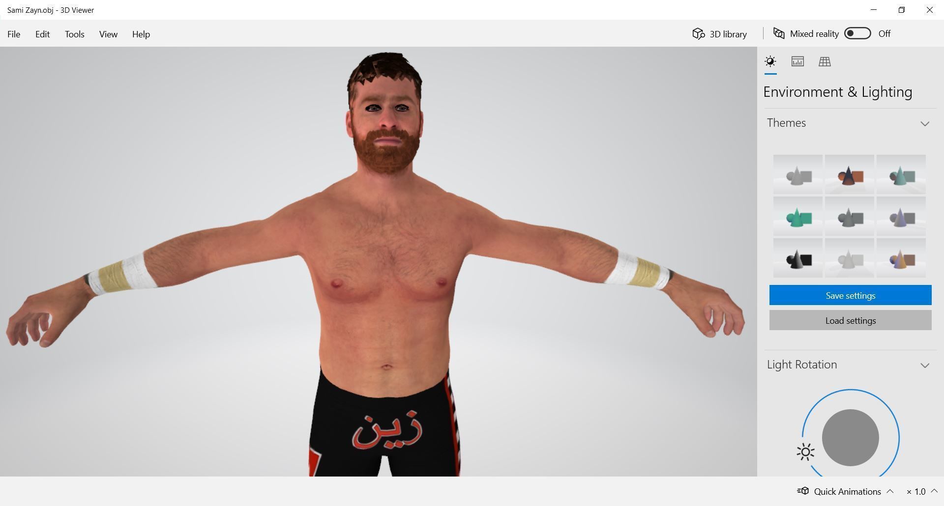 MAN - Sami Zayn 3D model_3