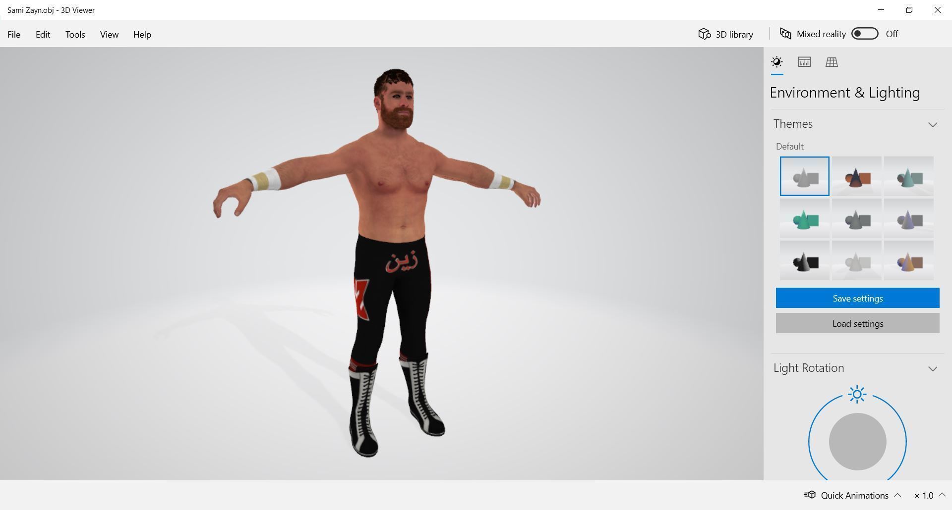 MAN - Sami Zayn 3D model_1