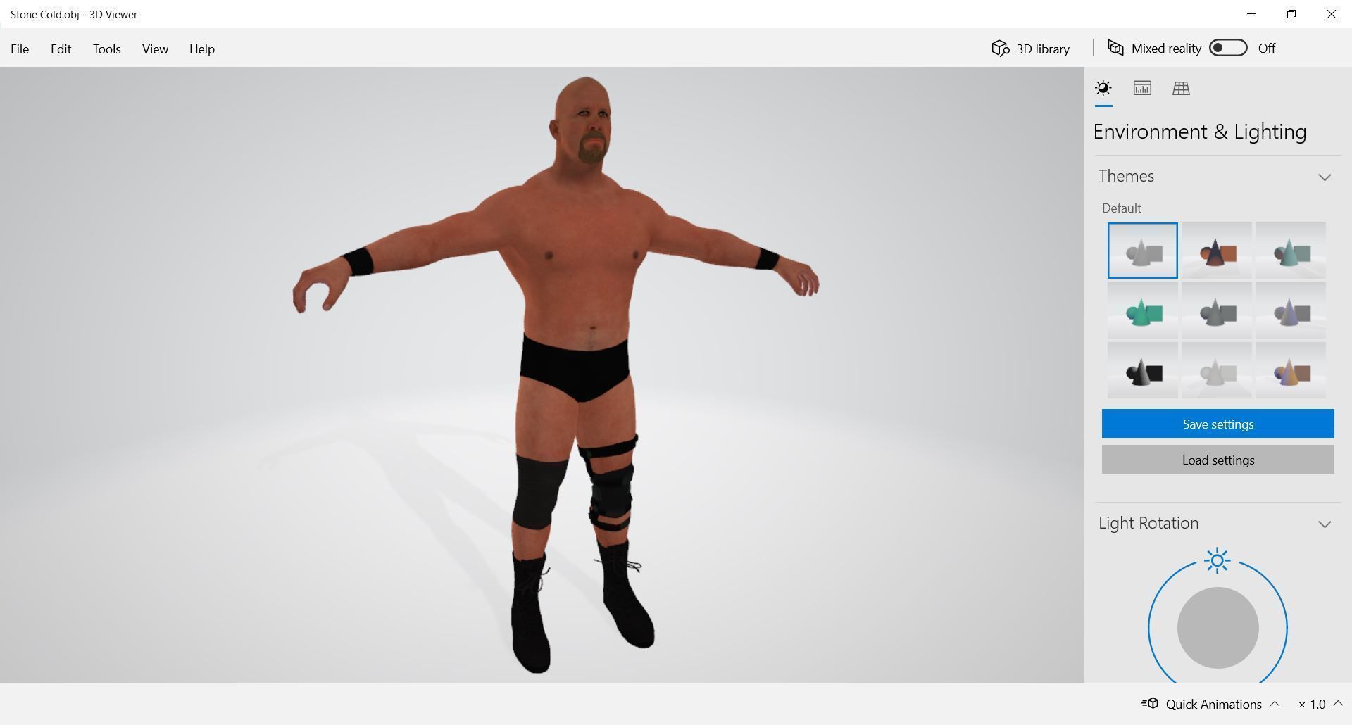 Character Man - Stone Cold 3D model_1