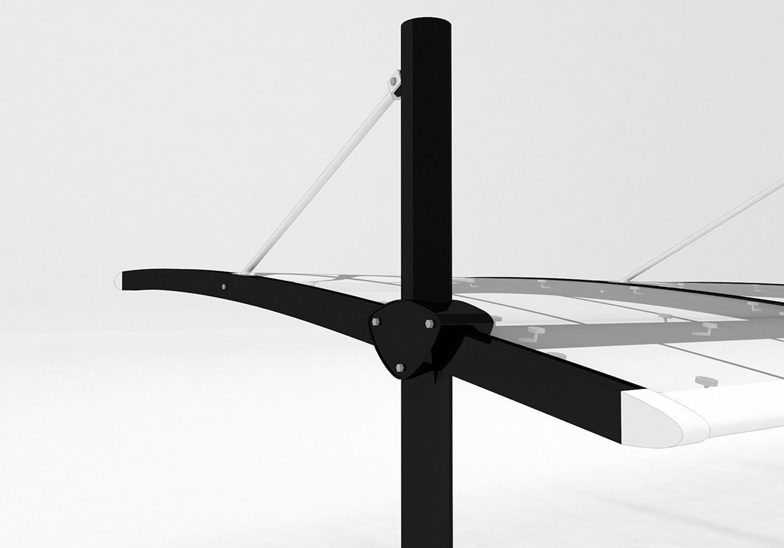 Covered parking 3D model_1