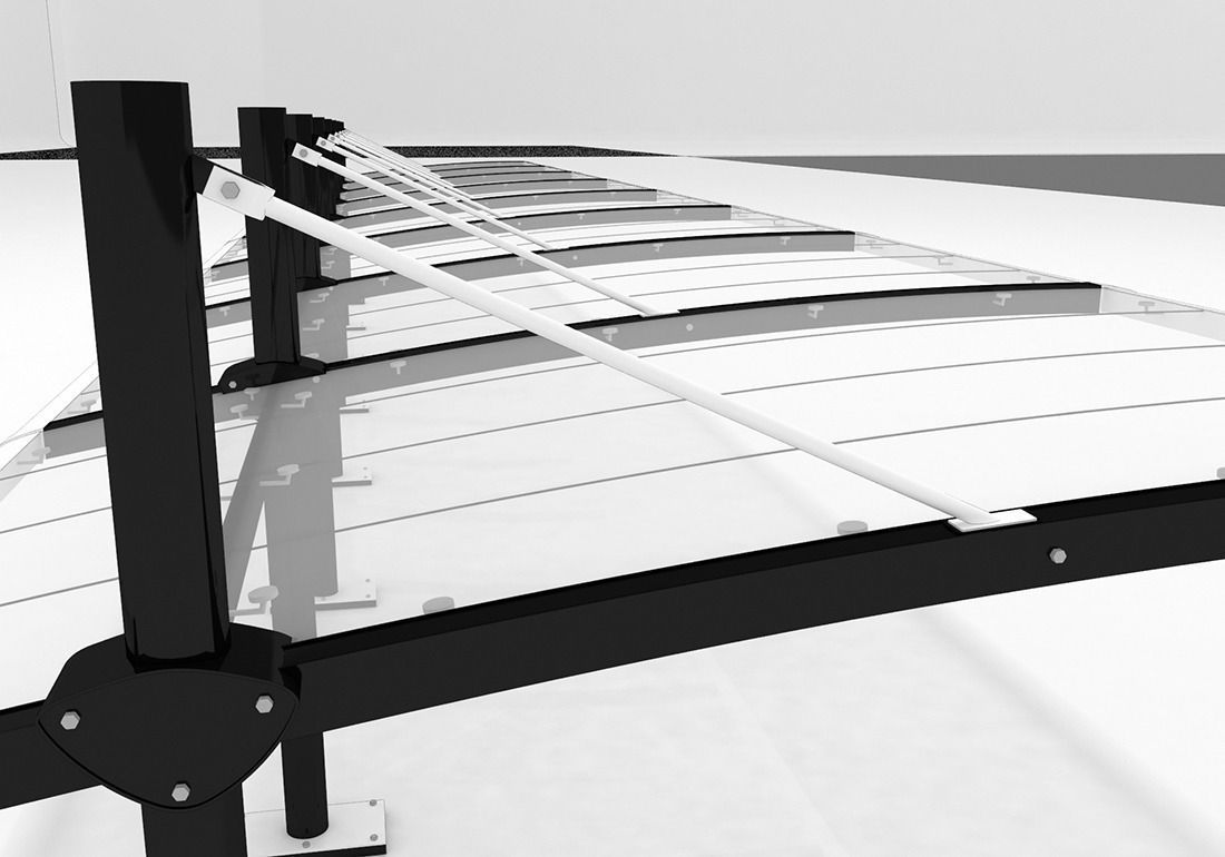 Covered parking 3D model_2