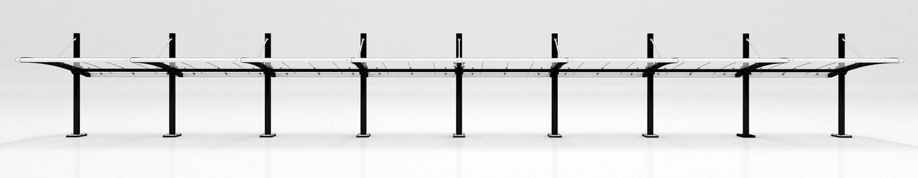 Covered parking 3D model_6