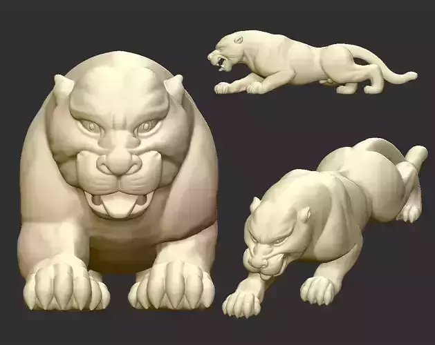 leopard lion 3D print model