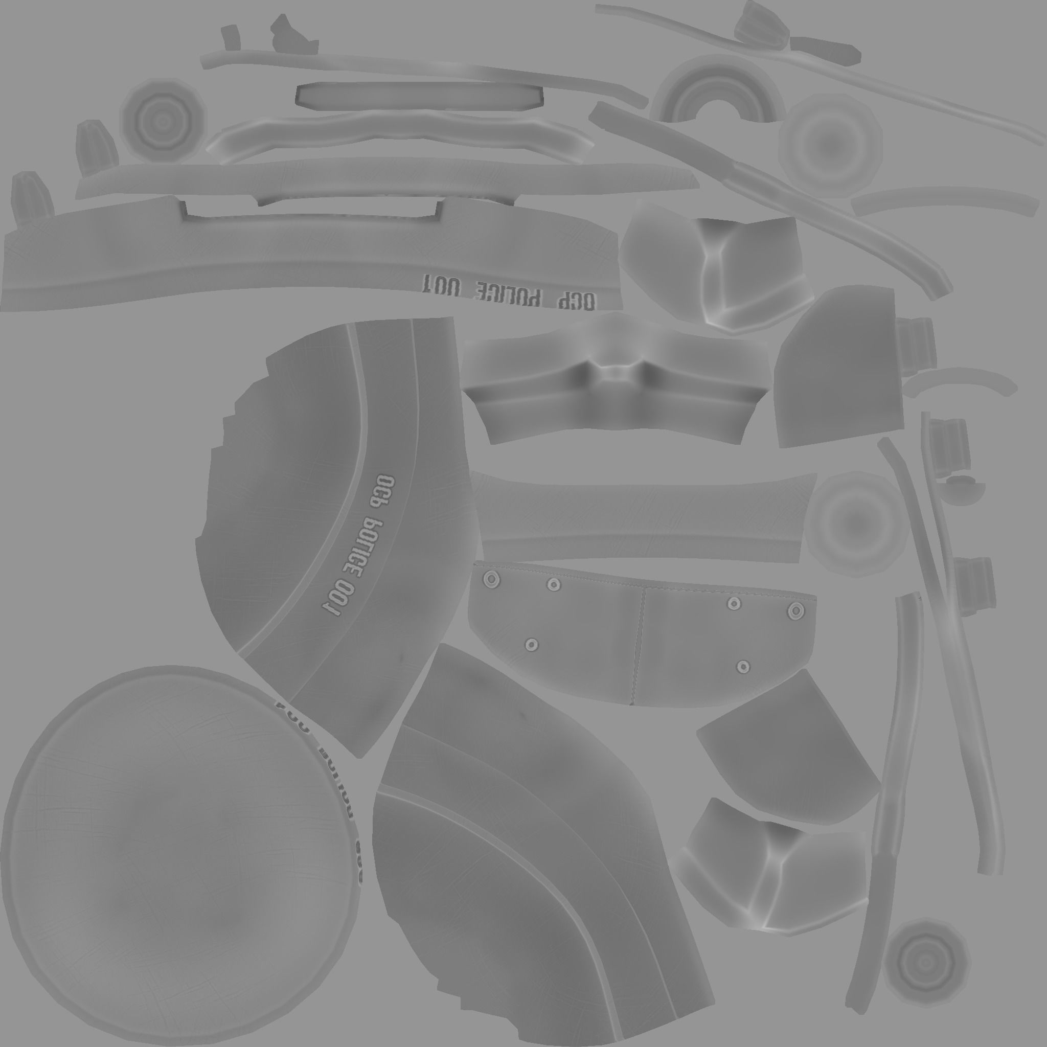 Robocop Classic Helmet - Sci-Fi Character Costume Low-poly 3D model_16