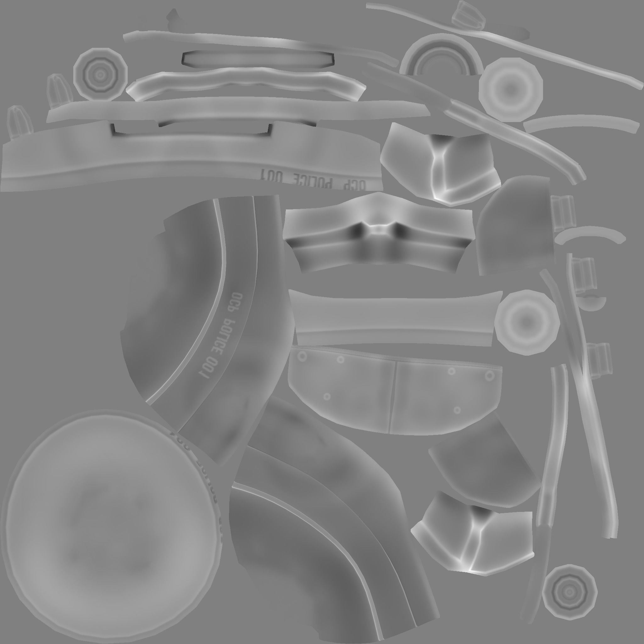 Robocop Classic Helmet - Sci-Fi Character Costume Low-poly 3D model_17