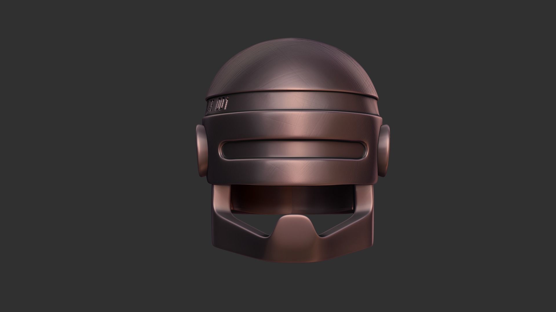 Robocop Classic Helmet - Sci-Fi Character Costume Low-poly 3D model_7