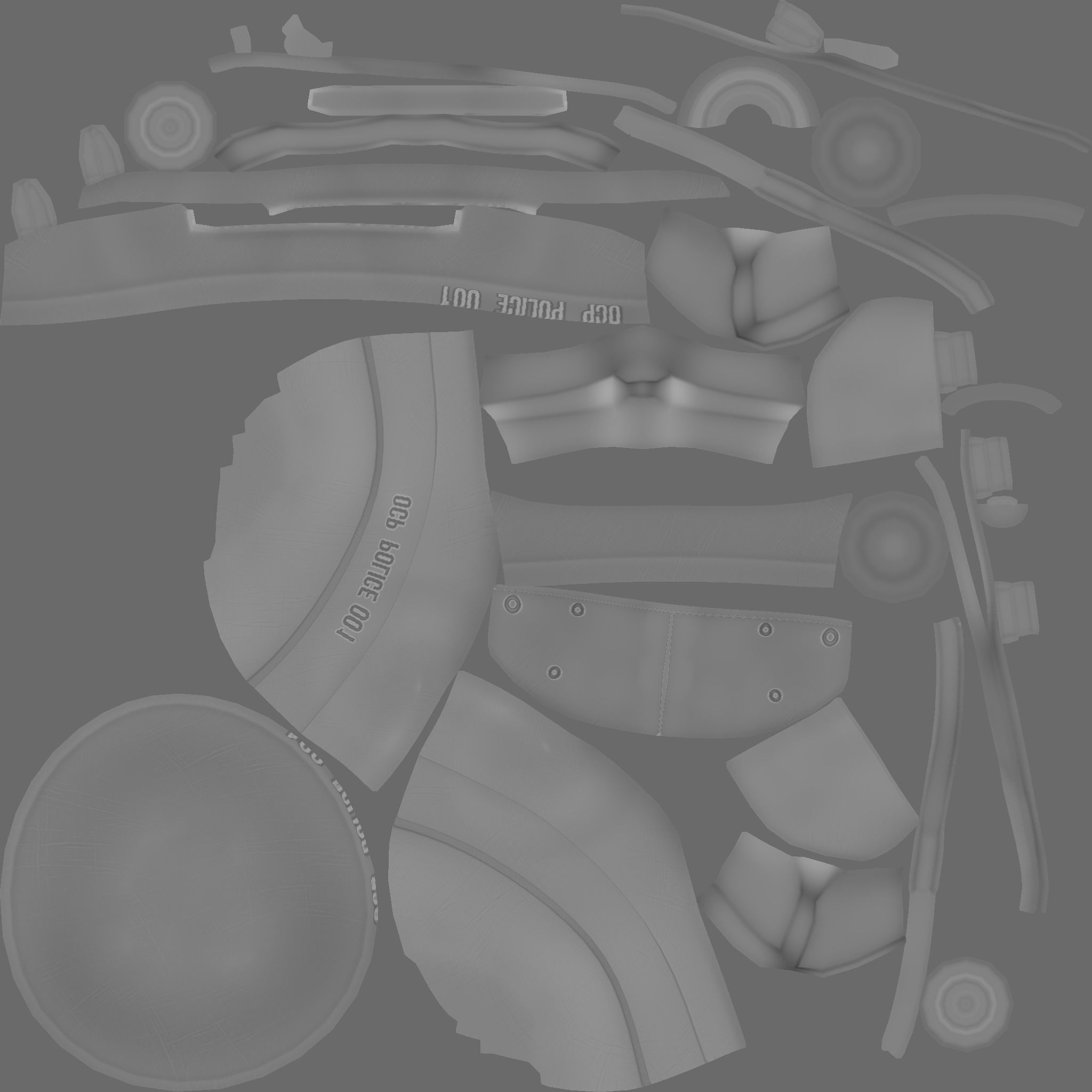 Robocop Classic Helmet - Sci-Fi Character Costume Low-poly 3D model_18