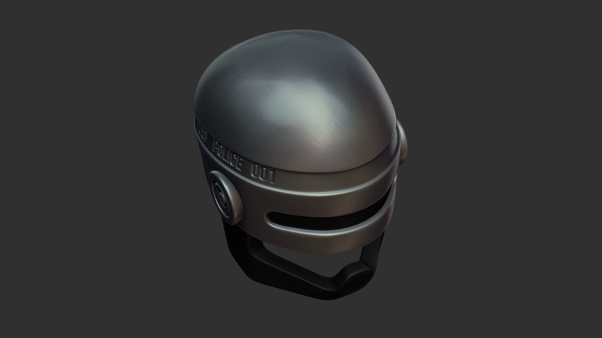 Robocop Classic Helmet - Sci-Fi Character Costume Low-poly 3D model_1