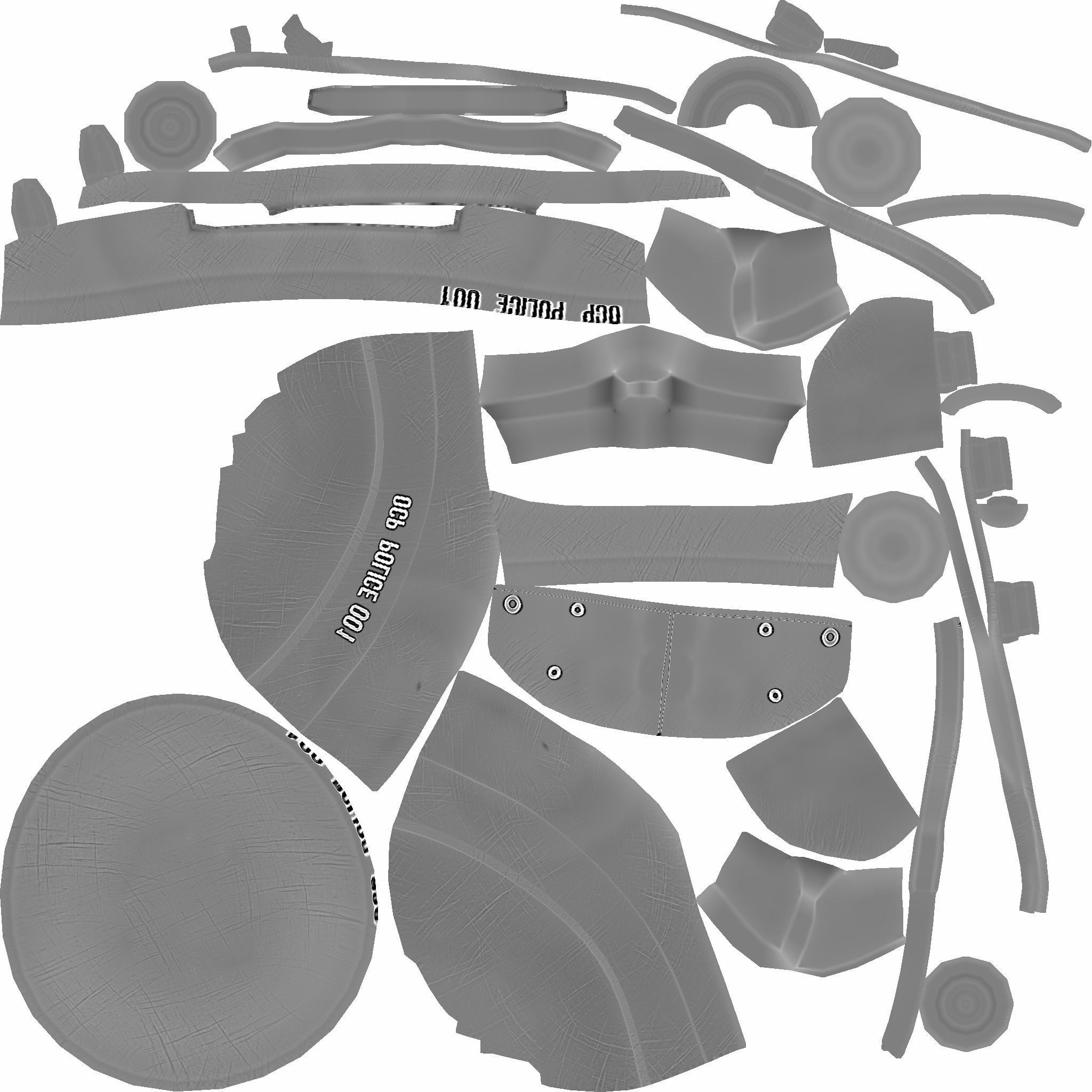 Robocop Classic Helmet - Sci-Fi Character Costume Low-poly 3D model_20