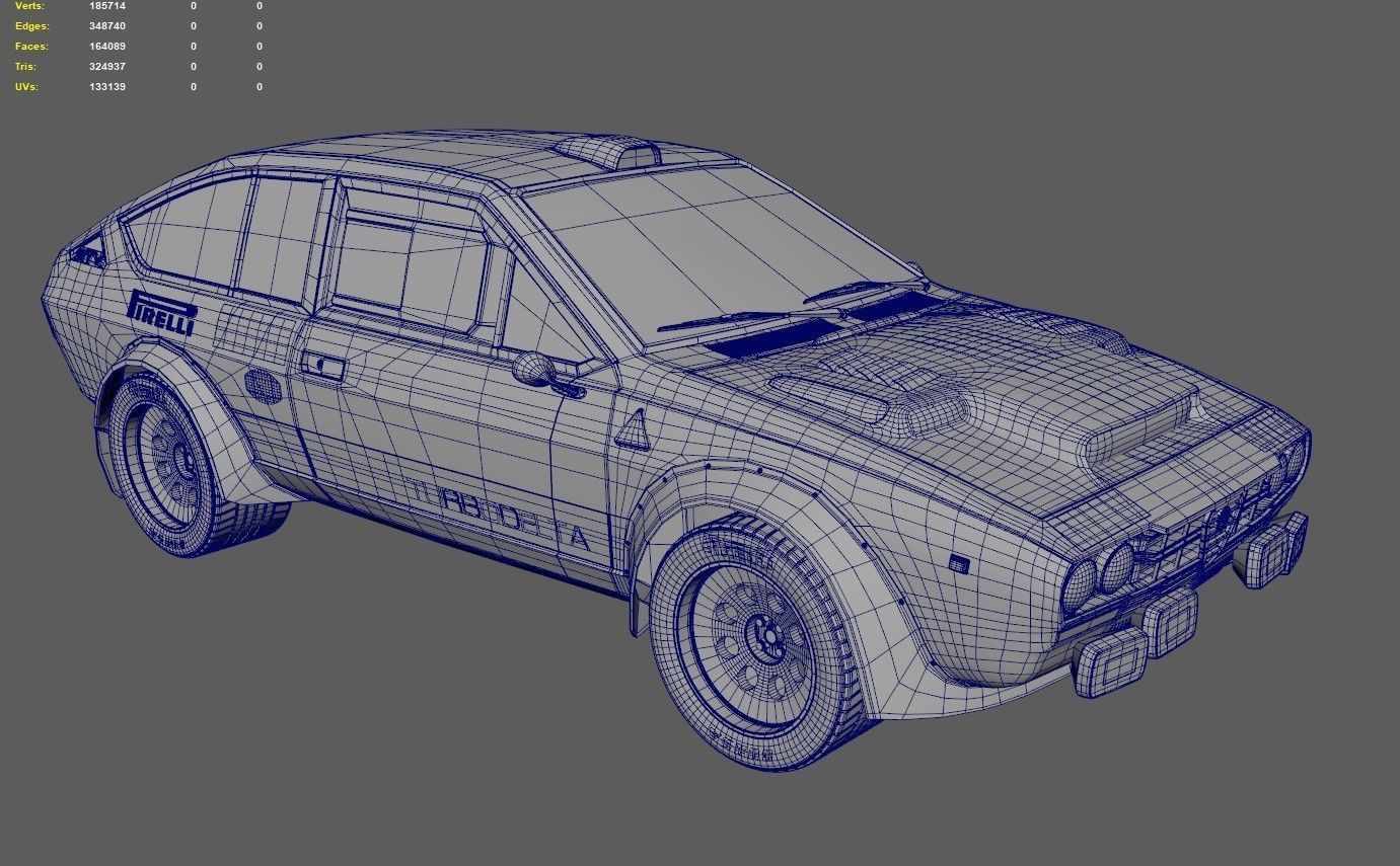 Alfa Romeo Alfetta GTV Turbodelta car 3D model_5