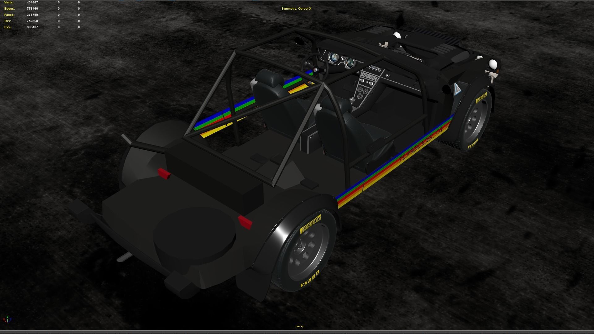 Alfa Romeo Alfetta GTV Turbodelta car 3D model_8