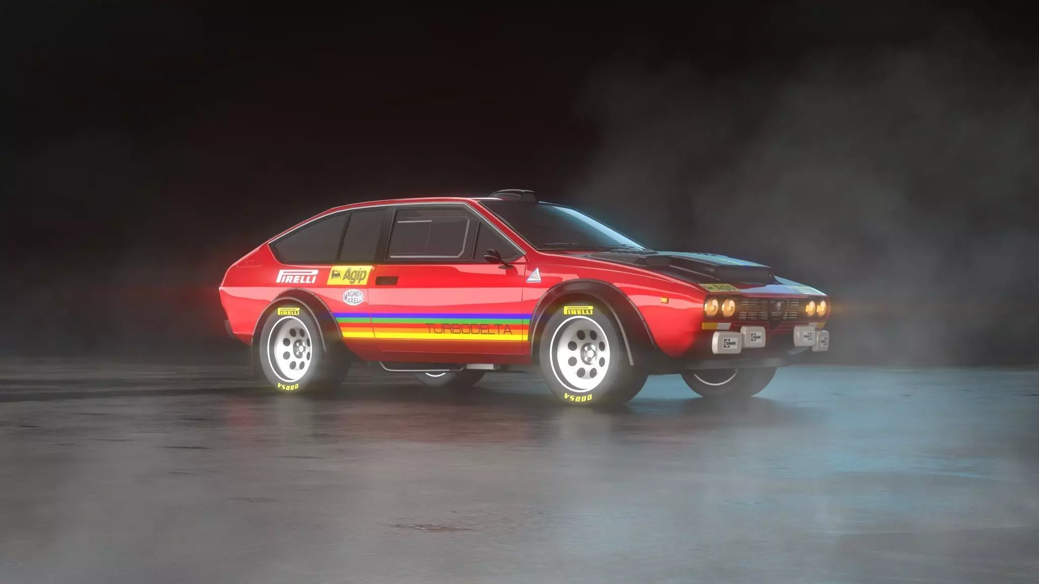 Alfa Romeo Alfetta GTV Turbodelta car 3D model_0