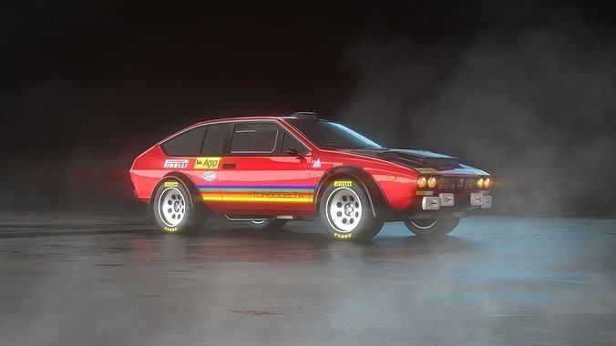 Alfa Romeo Alfetta GTV Turbodelta car 3D model