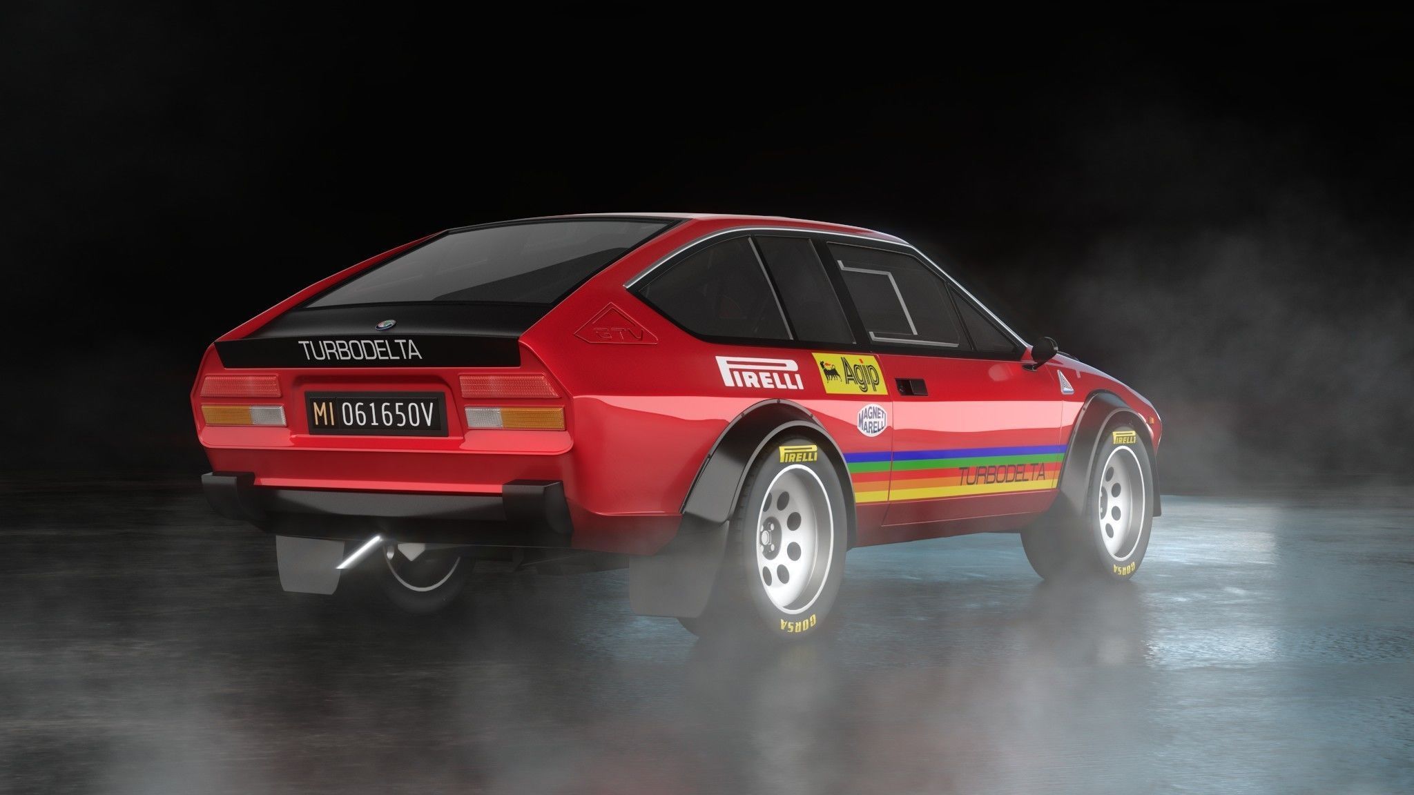 Alfa Romeo Alfetta GTV Turbodelta car 3D model_3