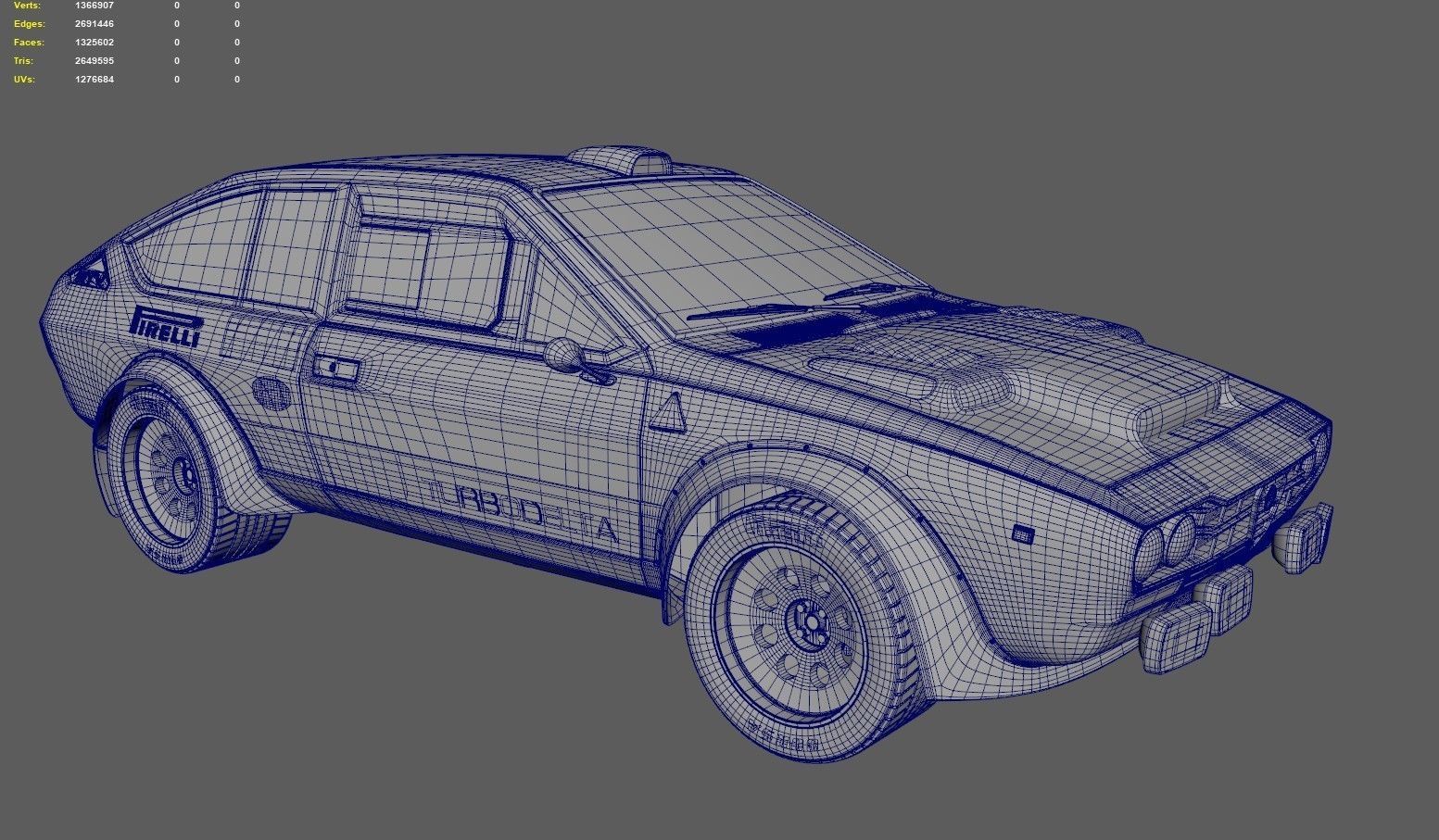 Alfa Romeo Alfetta GTV Turbodelta car 3D model_6
