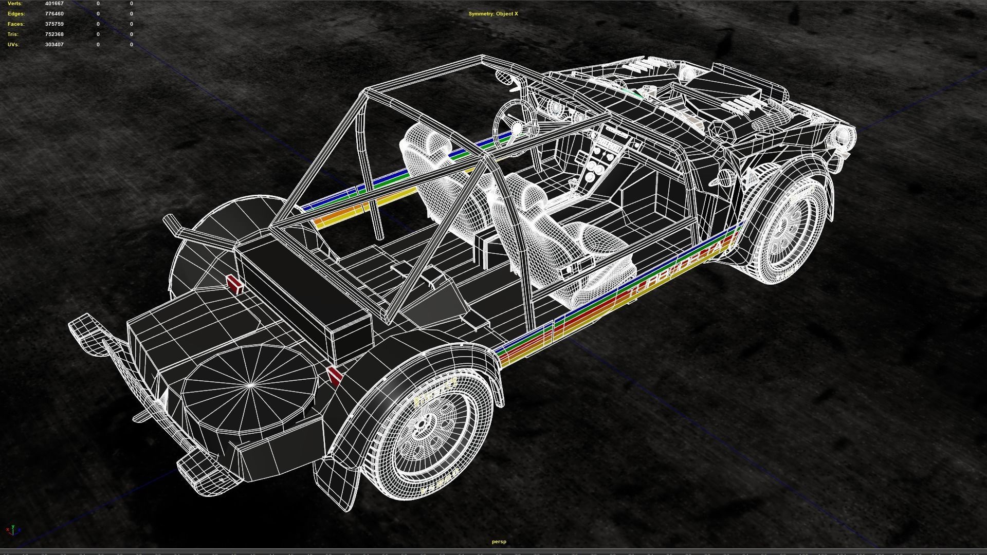 Alfa Romeo Alfetta GTV Turbodelta car 3D model_7