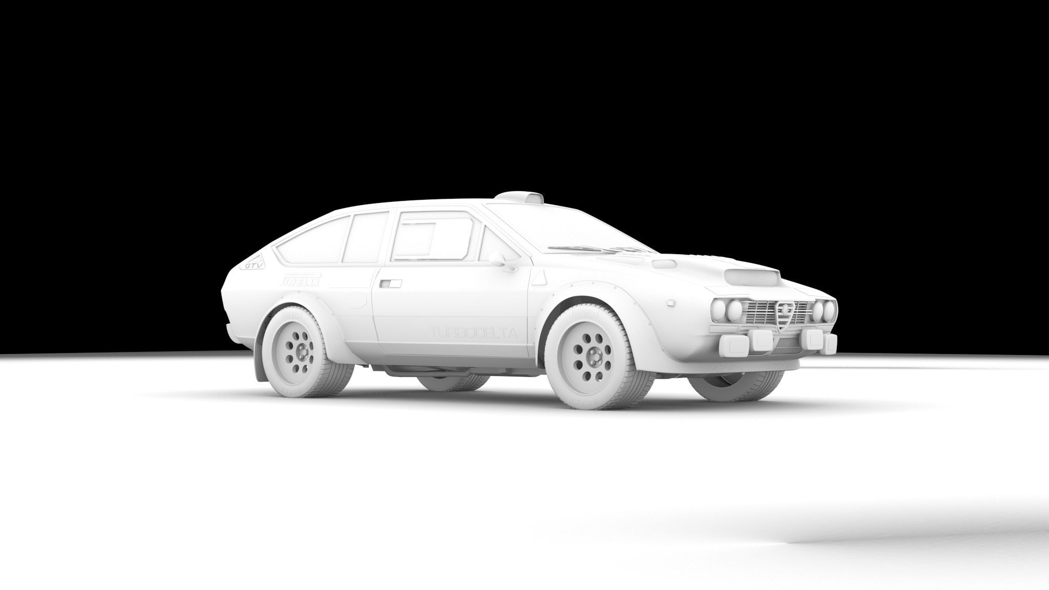 Alfa Romeo Alfetta GTV Turbodelta car 3D model_4