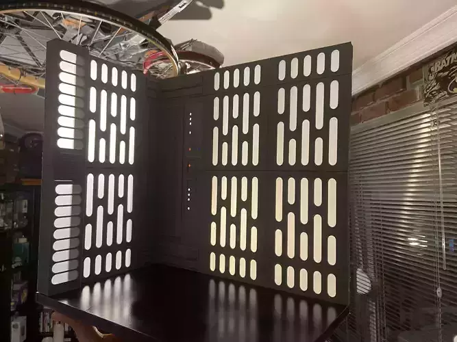 DEATH STAR DIORAMA V2 FOR 6INCH AND 3 75INCH FIGURES 3D print model