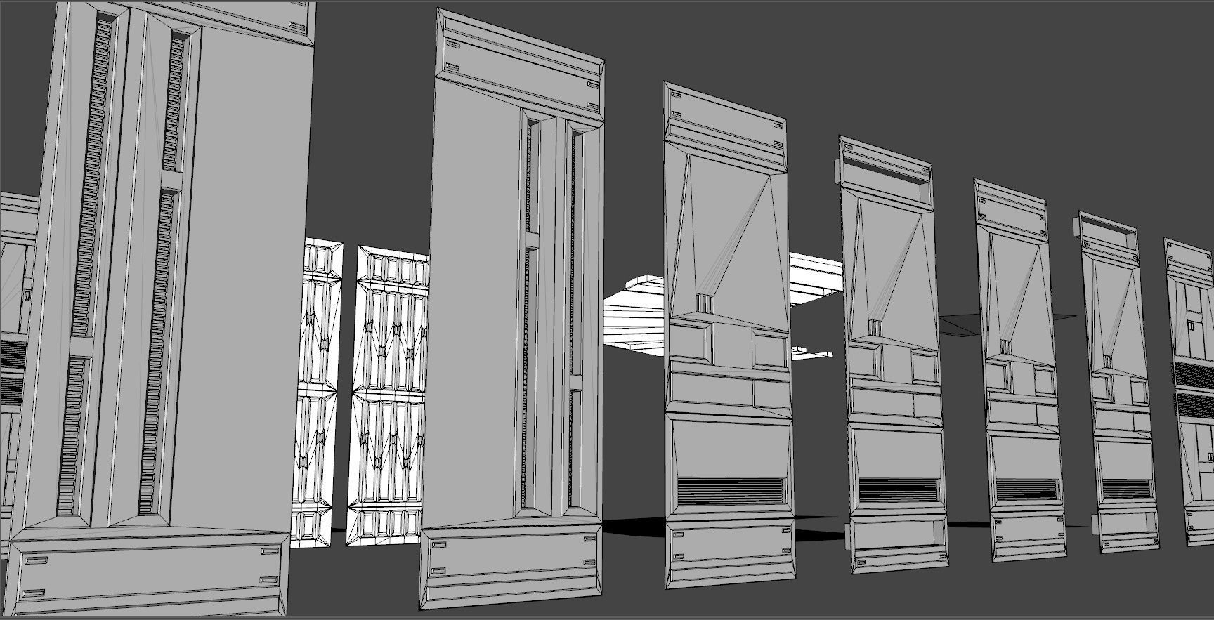 Dark Space Corridors - Sci-Fi Interior Environment 90 Piece Set 3D model_20