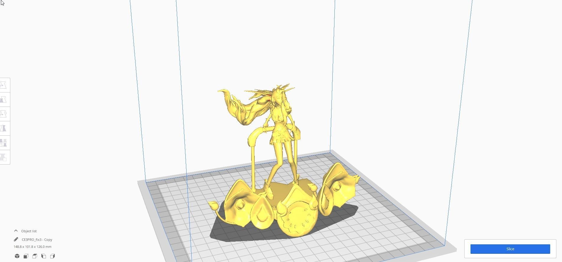 Seraphine 3D model female character with long hair 3D print model_3