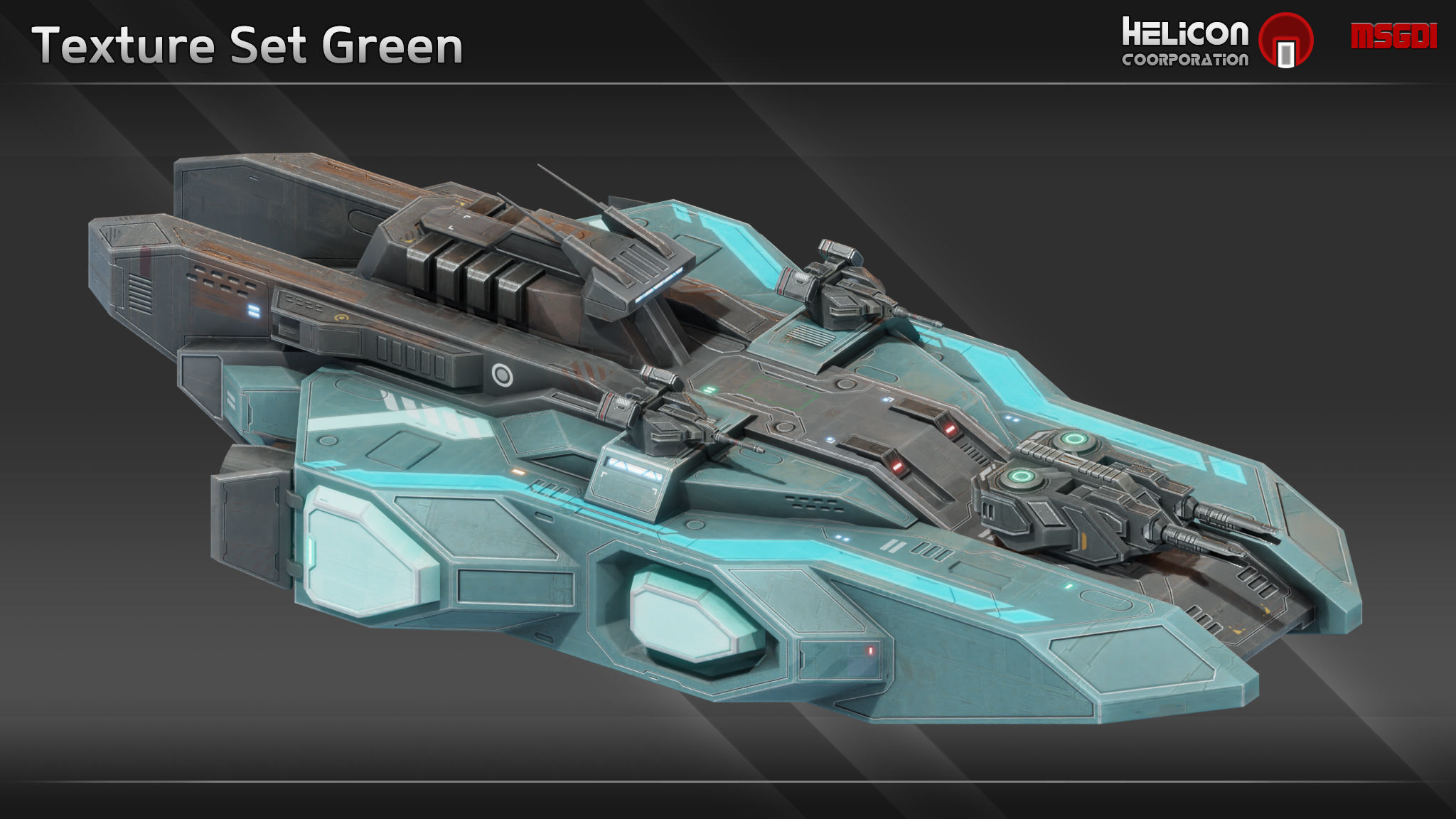 Bulk Class Frigate Low-poly 3D model_10