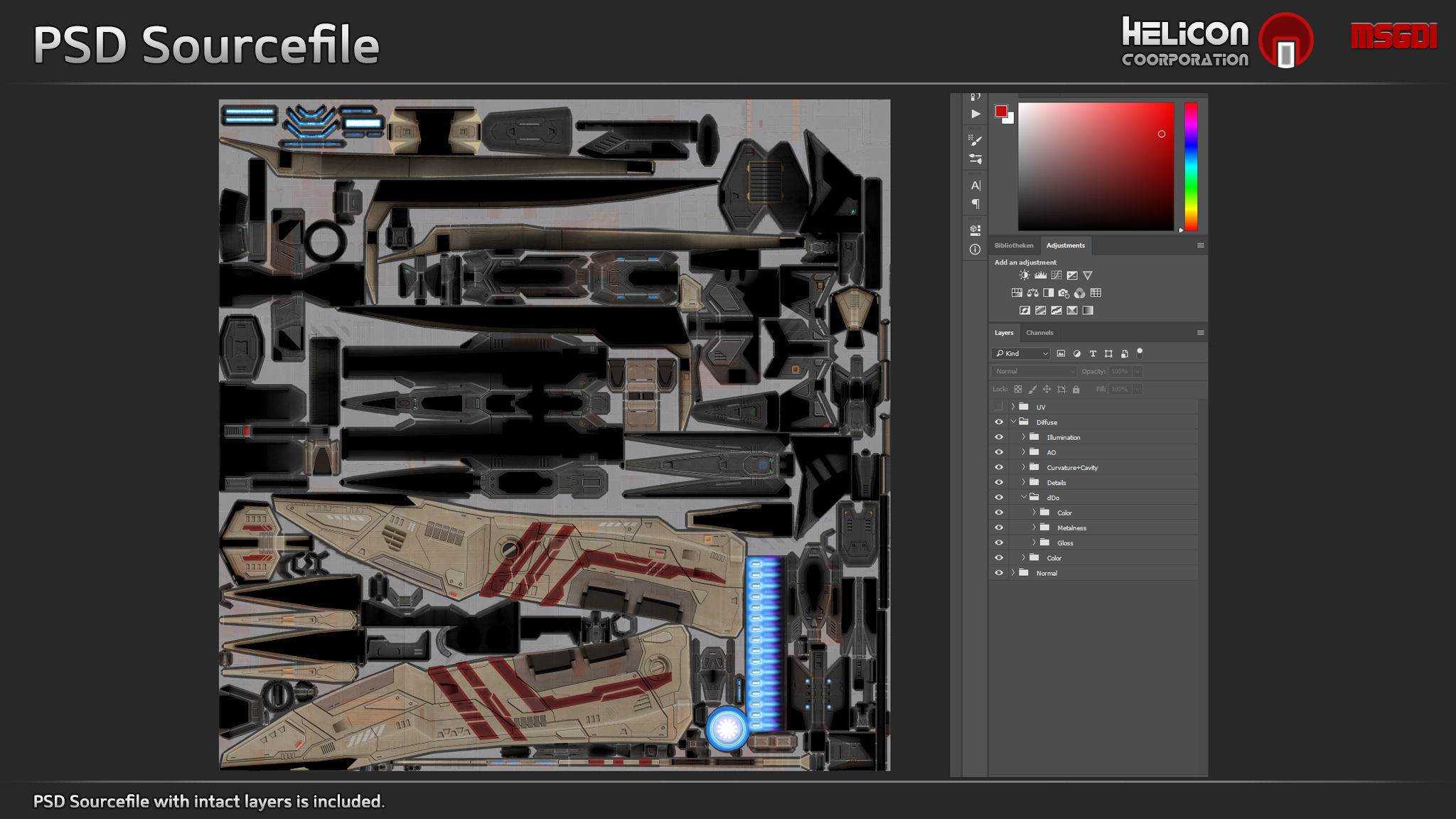 Bulk Class Frigate Low-poly 3D model_6
