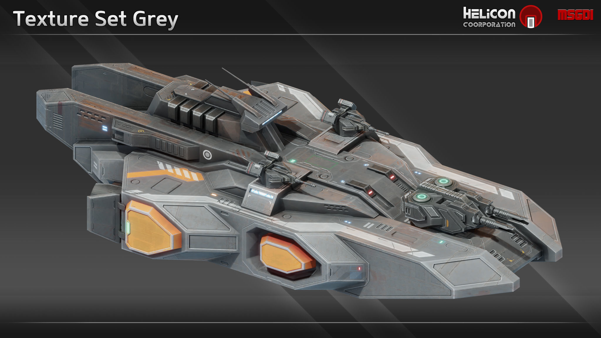 Bulk Class Frigate Low-poly 3D model_11