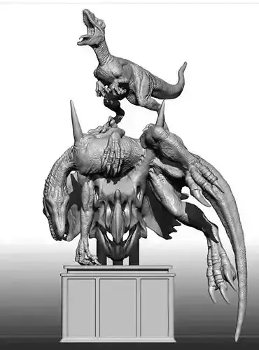 Jurassic World 2 Indoraptor VS Velociraptor   3D print model