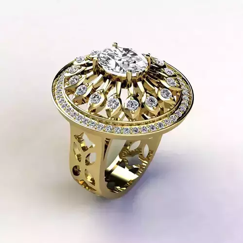 Woman Ring 3d Pring Model