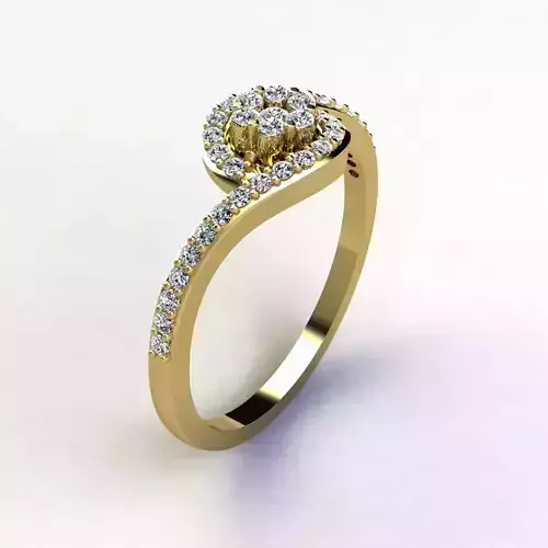 Woman Ring 3d Pring Model